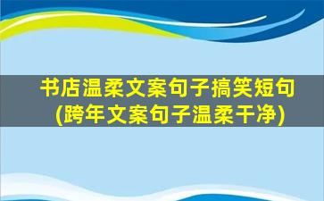 书店温柔文案句子搞笑短句(跨年文案句子温柔干净)