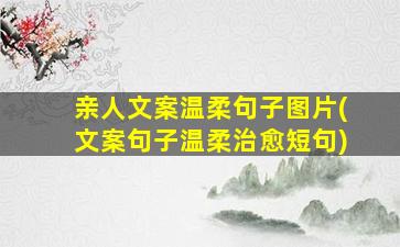 亲人文案温柔句子图片(文案句子温柔治愈短句)