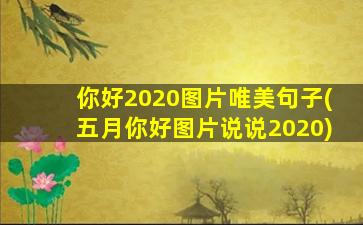 你好2020图片唯美句子(五月你好图片说说2020)