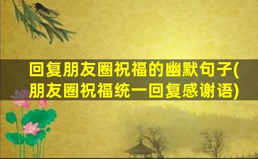 回复朋友圈祝福的幽默句子(朋友圈祝福统一回复感谢语)