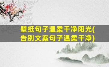 壁纸句子温柔干净阳光(告别文案句子温柔干净)