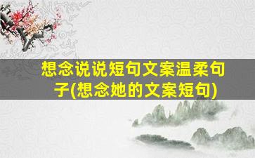 想念说说短句文案温柔句子(想念她的文案短句)