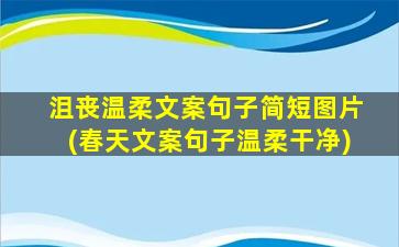 沮丧温柔文案句子简短图片(春天文案句子温柔干净)