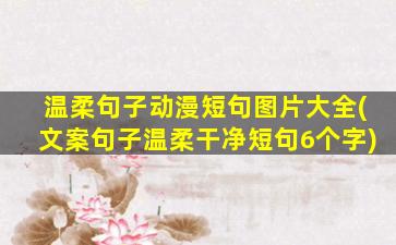 温柔句子动漫短句图片大全(文案句子温柔干净短句6个字)