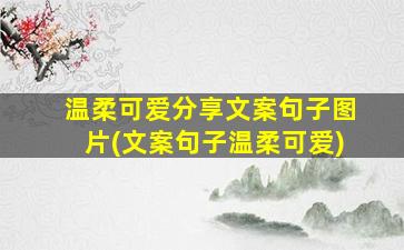 温柔可爱分享文案句子图片(文案句子温柔可爱)