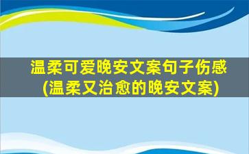 温柔可爱晚安文案句子伤感(温柔又治愈的晚安文案)