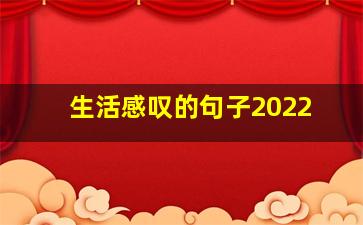 生活感叹的句子2022