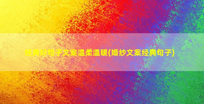 经典好句子文案温柔温暖(婚纱文案经典句子)