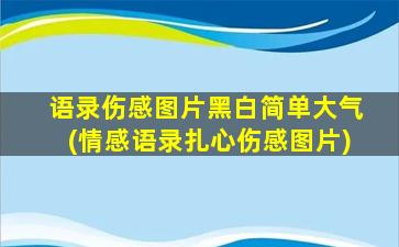 语录伤感图片黑白简单大气(情感语录扎心伤感图片)