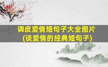 调皮爱情短句子大全图片(谈爱情的经典短句子)