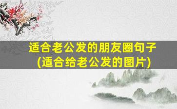 适合老公发的朋友圈句子(适合给老公发的图片)